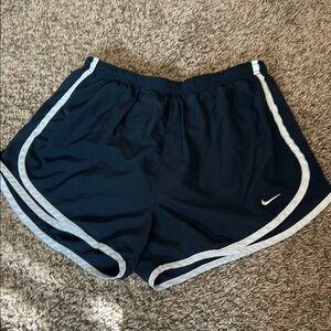 Nike Women's Dri Fit running shorts in navy blue